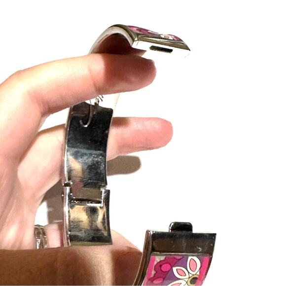 Vera Bradley Set of Three (3) Enameled Pattern Metal Cuff Bracelets - Picture 4 of 6